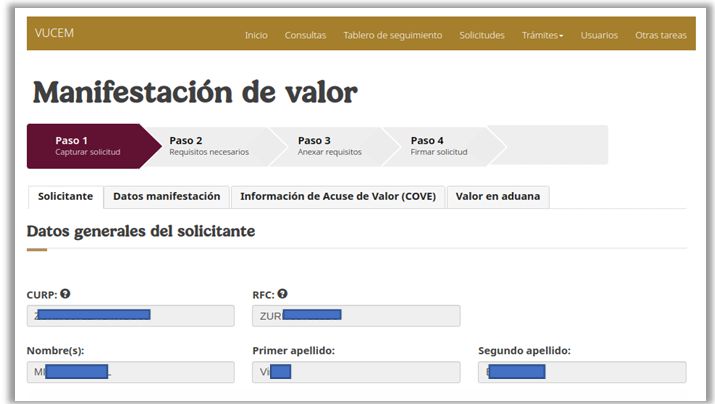 Manifestación de Valor Electrónica